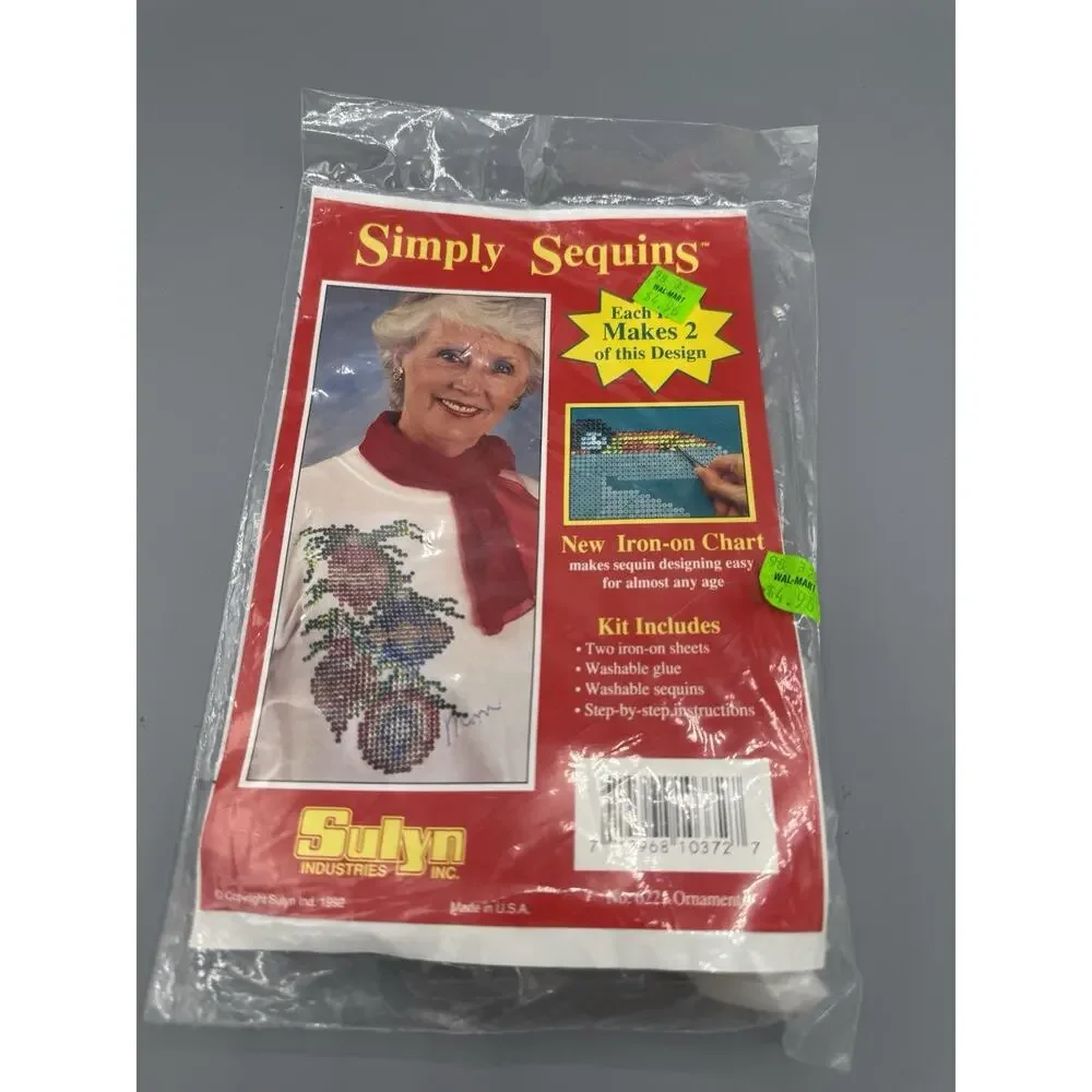 Sulyn Simply Sequins Iron-On Sequin Craft Kit Ornament 022 Made in USA